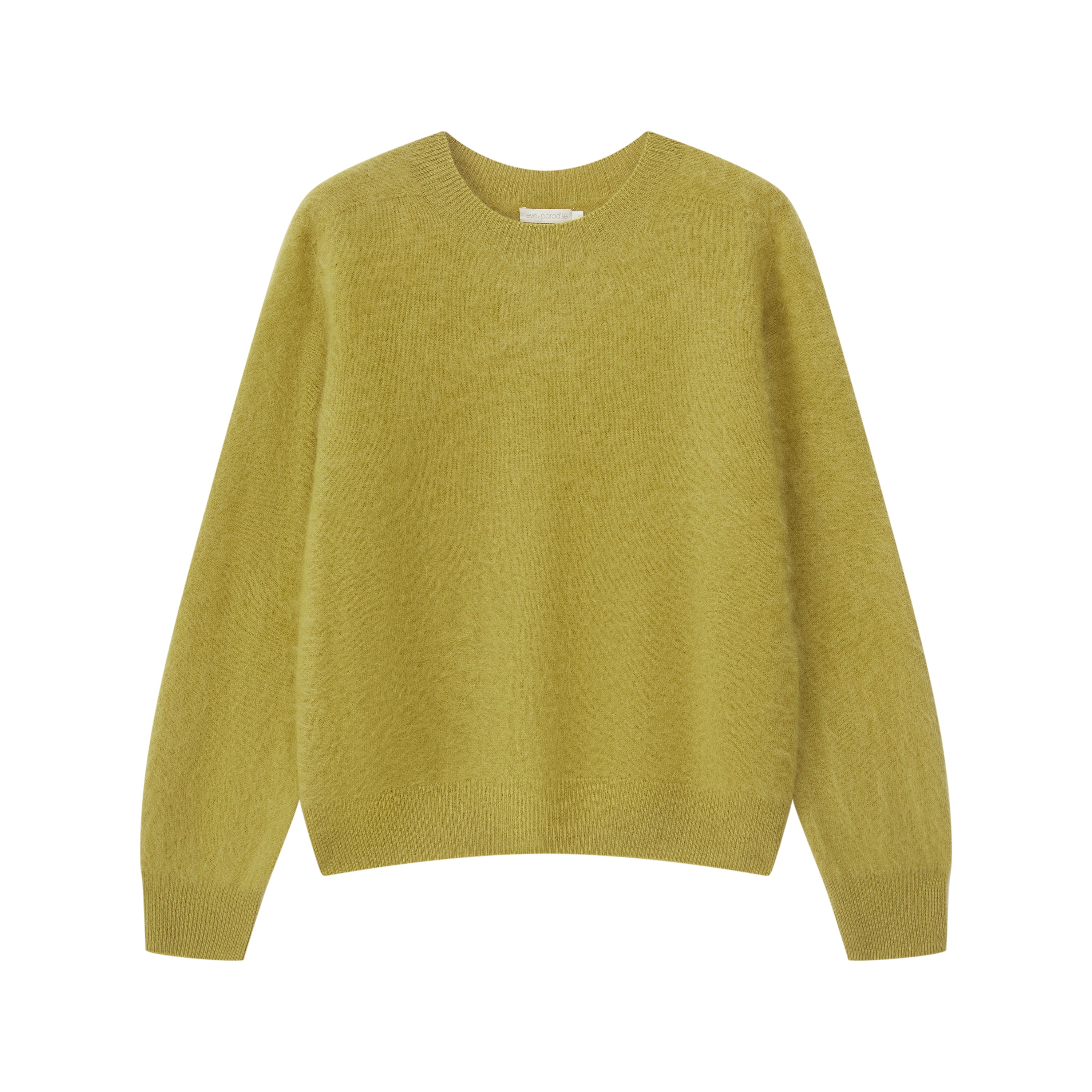 Pullover mit Rundhalsausschnitt aus gebrushtem Garn
