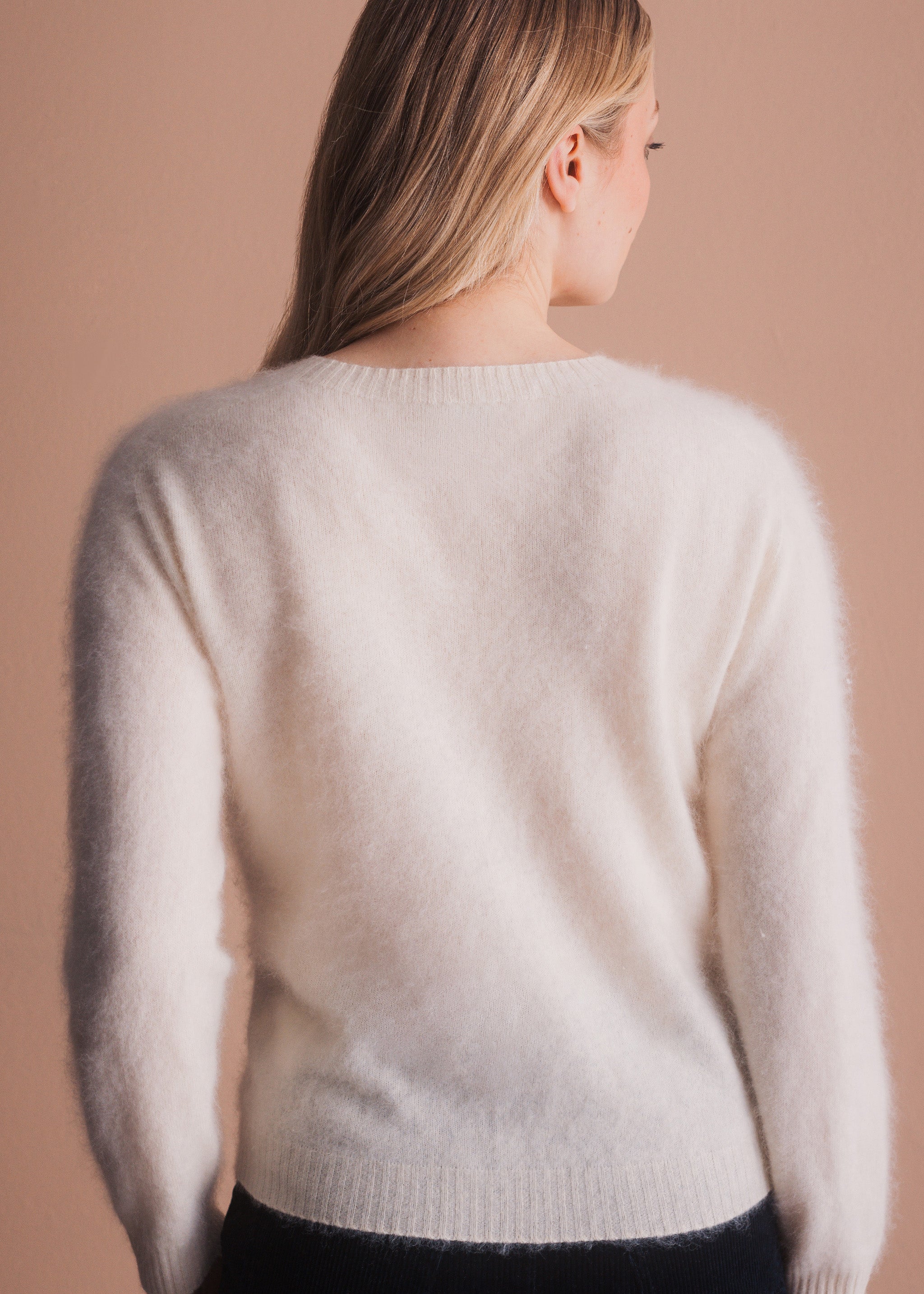 Cardigan mit Knopfleiste aus gebrushtem Garn