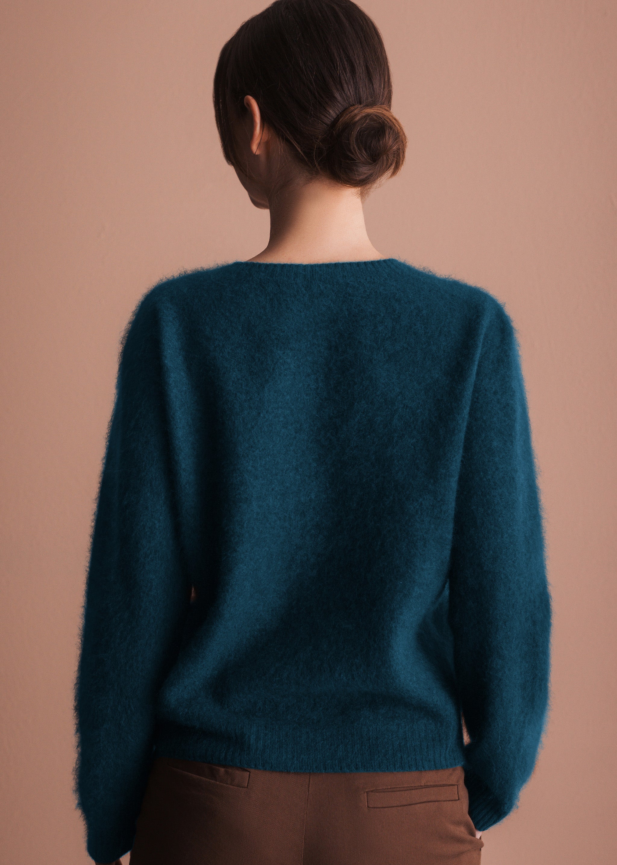 Cardigan mit Knopfleiste aus gebrushtem Garn
