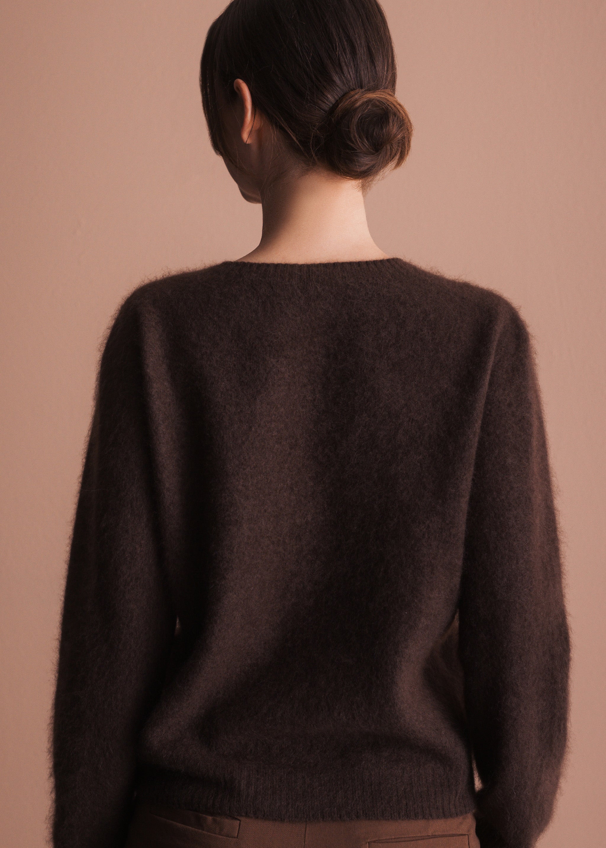 Cardigan mit Knopfleiste aus gebrushtem Garn