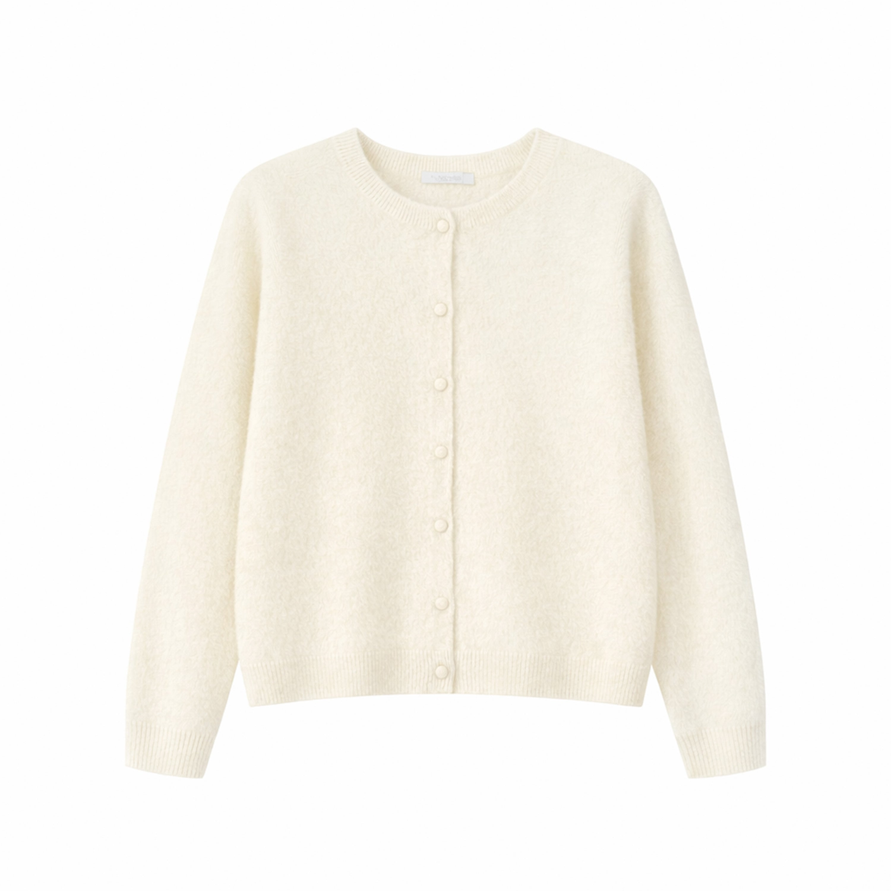Cardigan mit Knopfleiste aus gebrushtem Garn