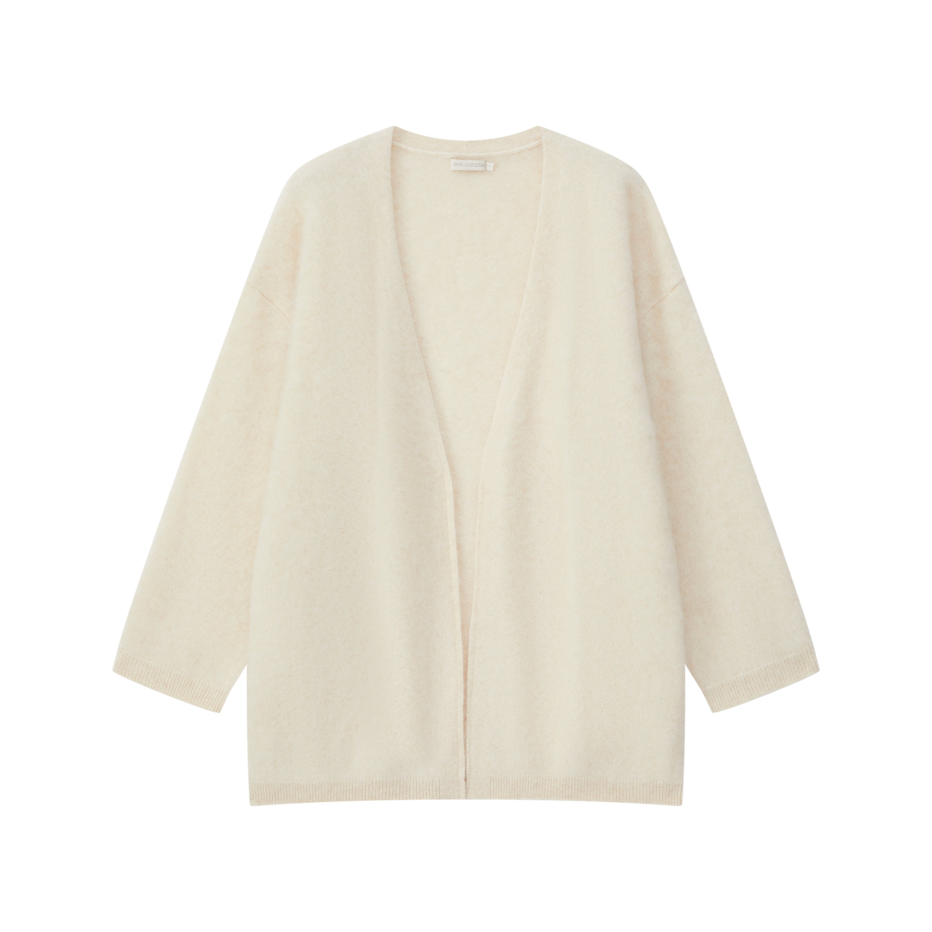 Offener Cardigan aus gebrushter Merinowolle