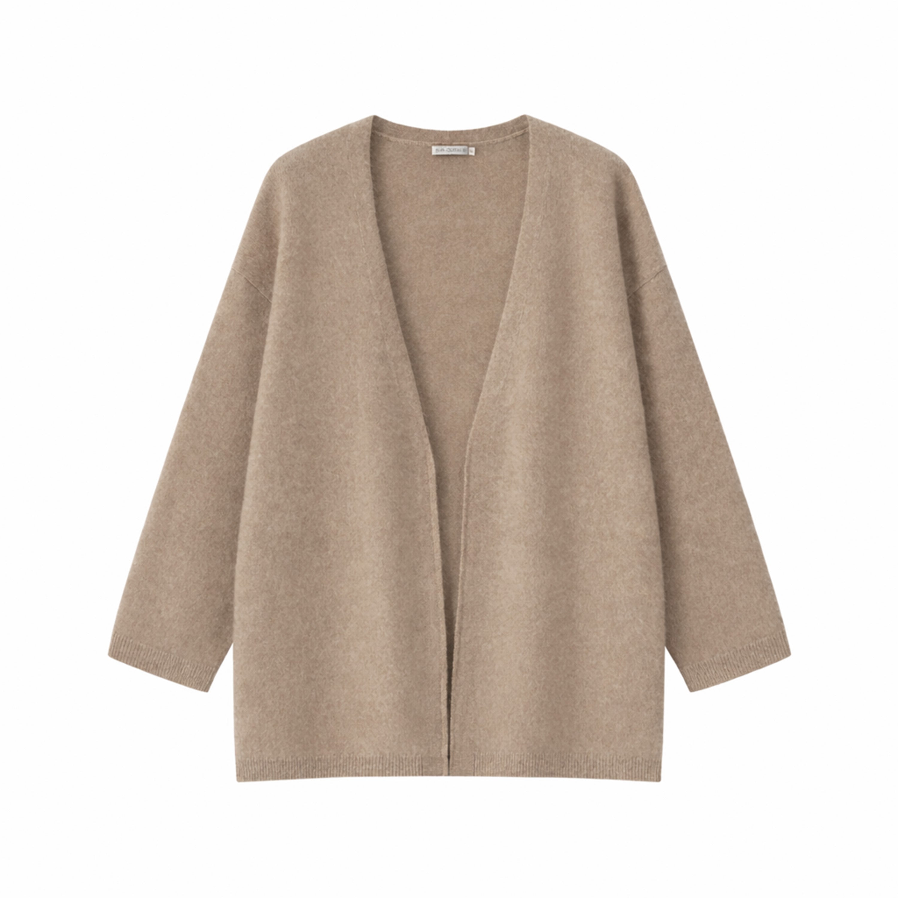 Offener Cardigan aus gebrushter Merinowolle