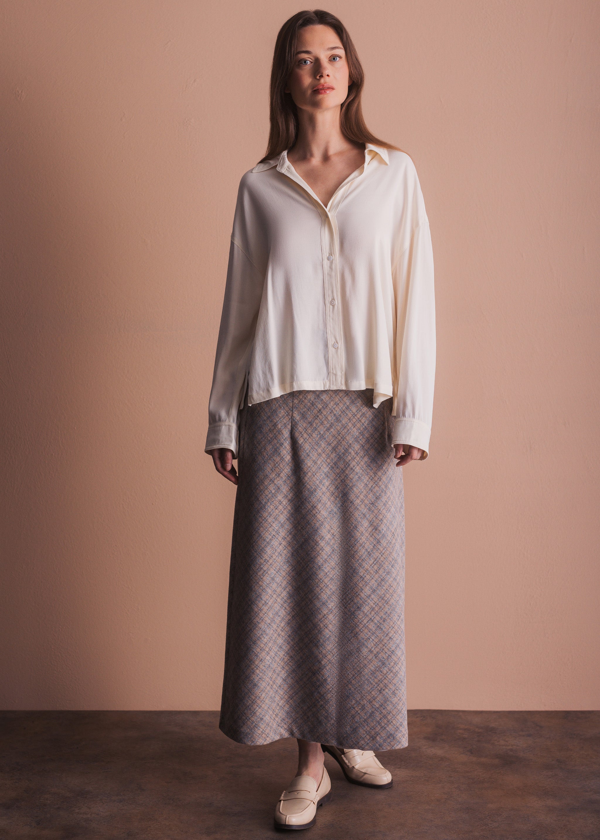 Bluse mit Kragen und Knopfleiste