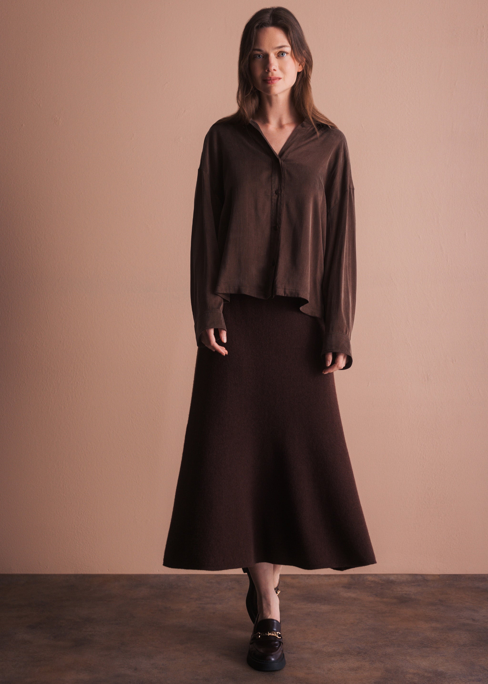 Bluse mit Kragen und Knopfleiste