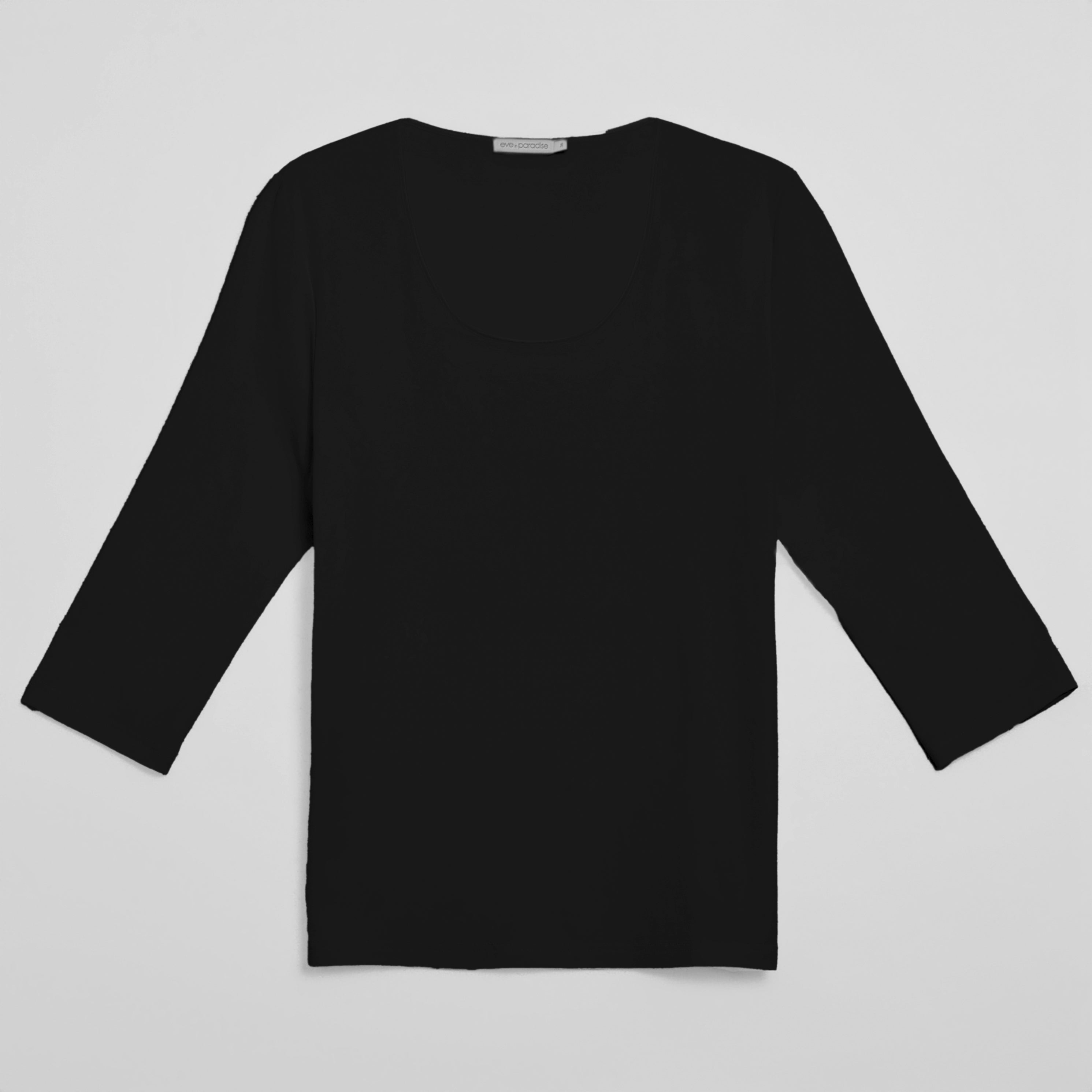 Shirt mit 3/4-Arm und Seidenpaspel