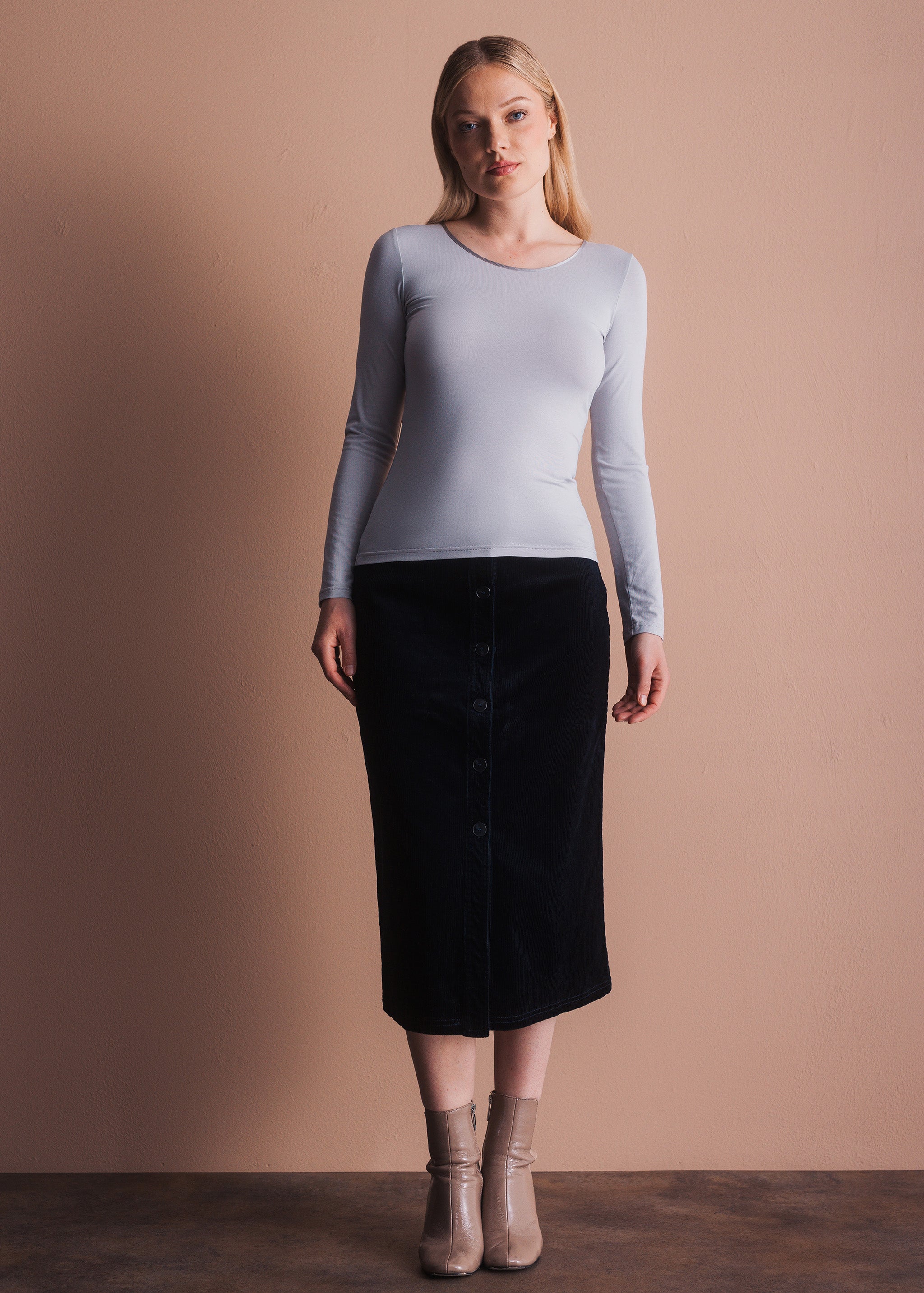 Basic-Longsleeve mit Rundhalsausschnitt