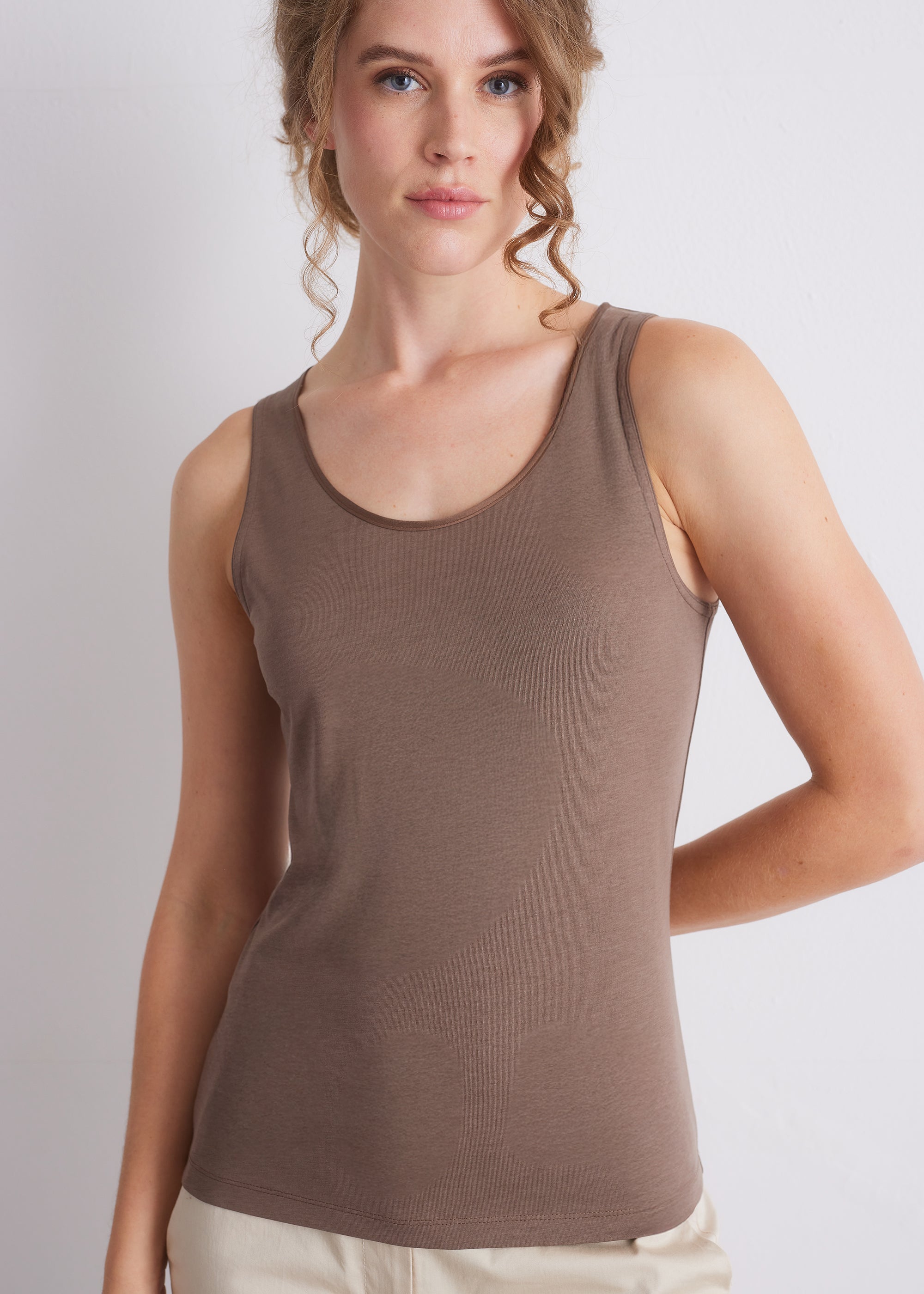 Top mit Seidenpaspel