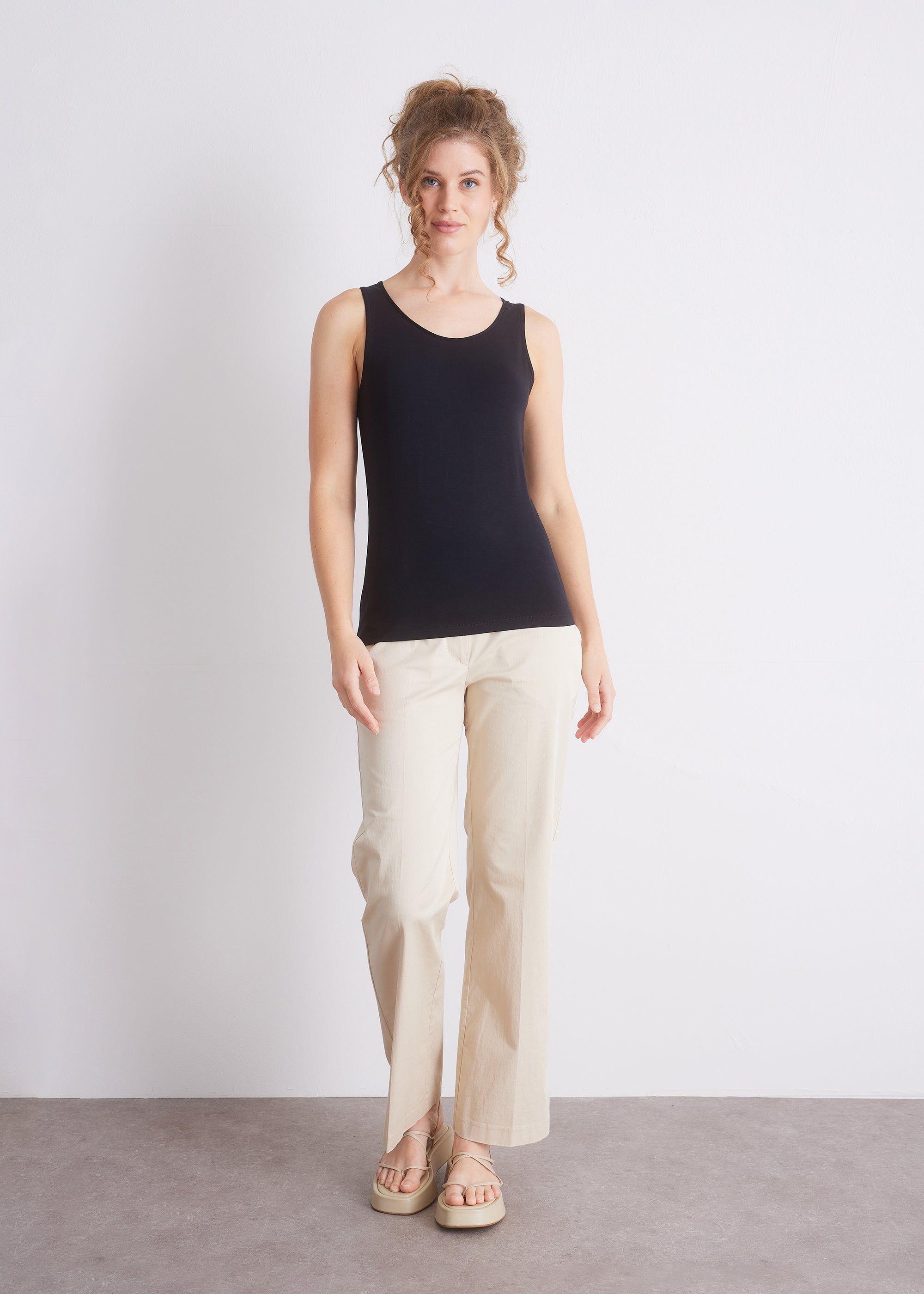 Top mit Seidenpaspel