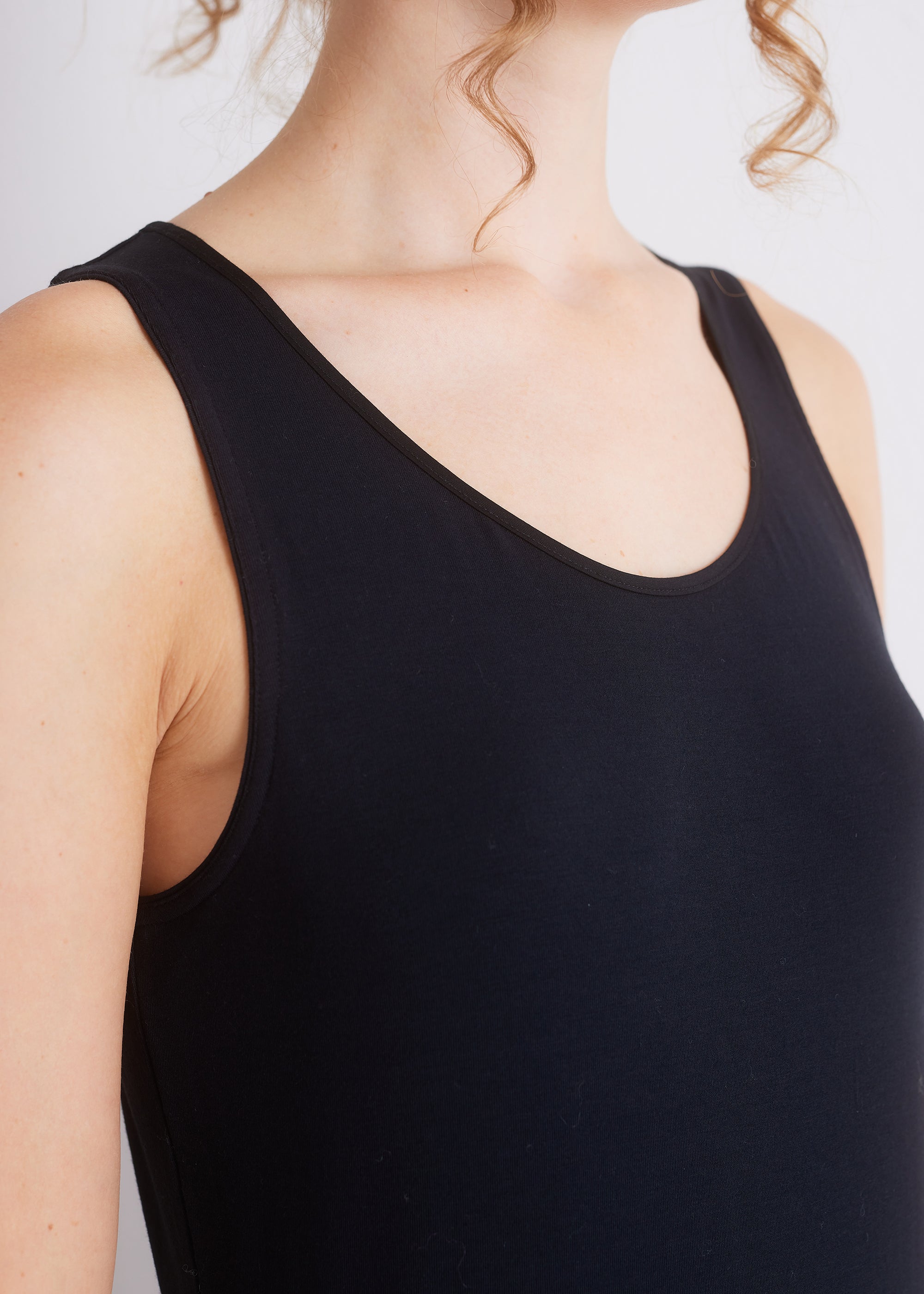 Top mit Seidenpaspel