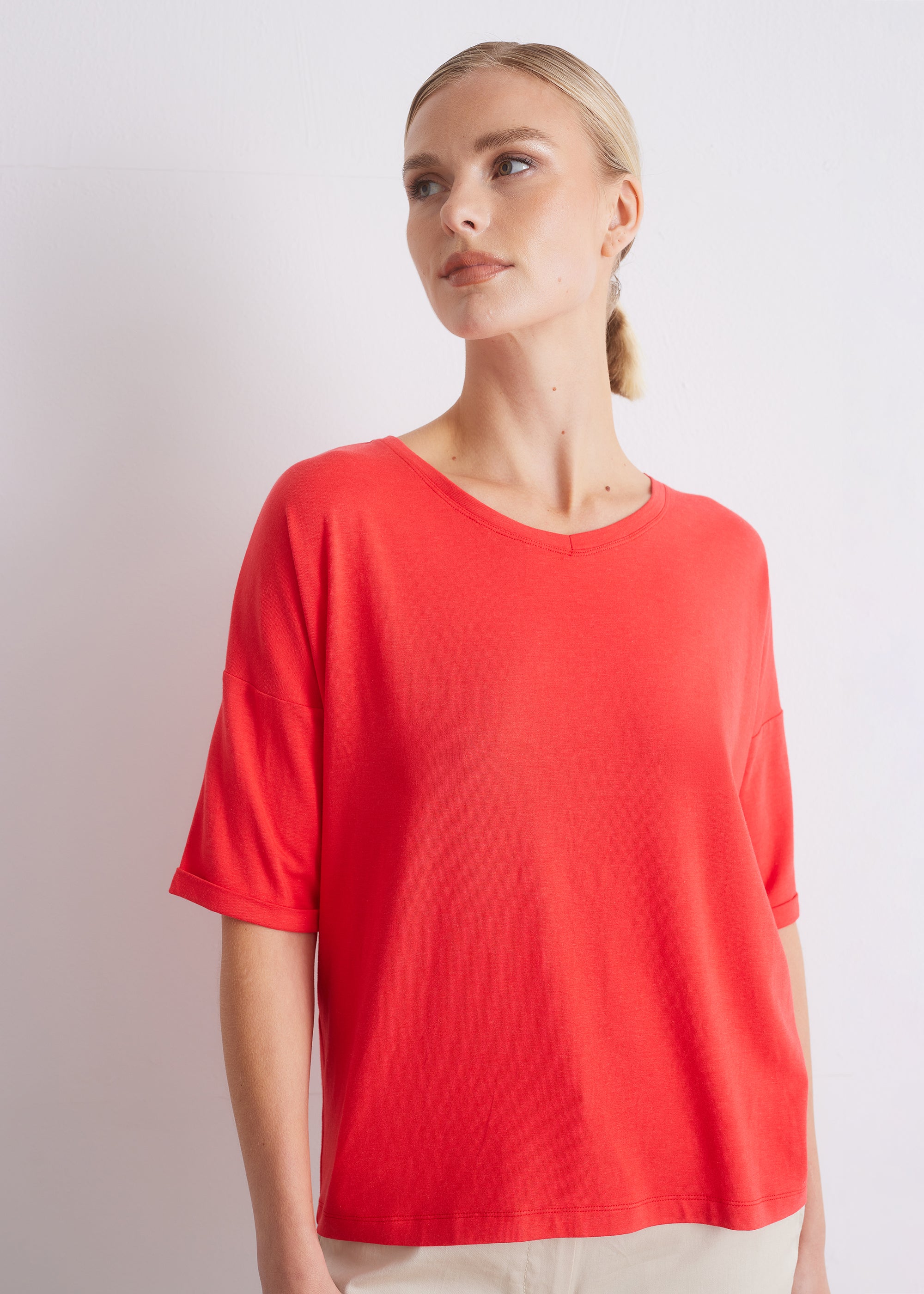 Shirt aus Viskose-Baumwoll-Mix