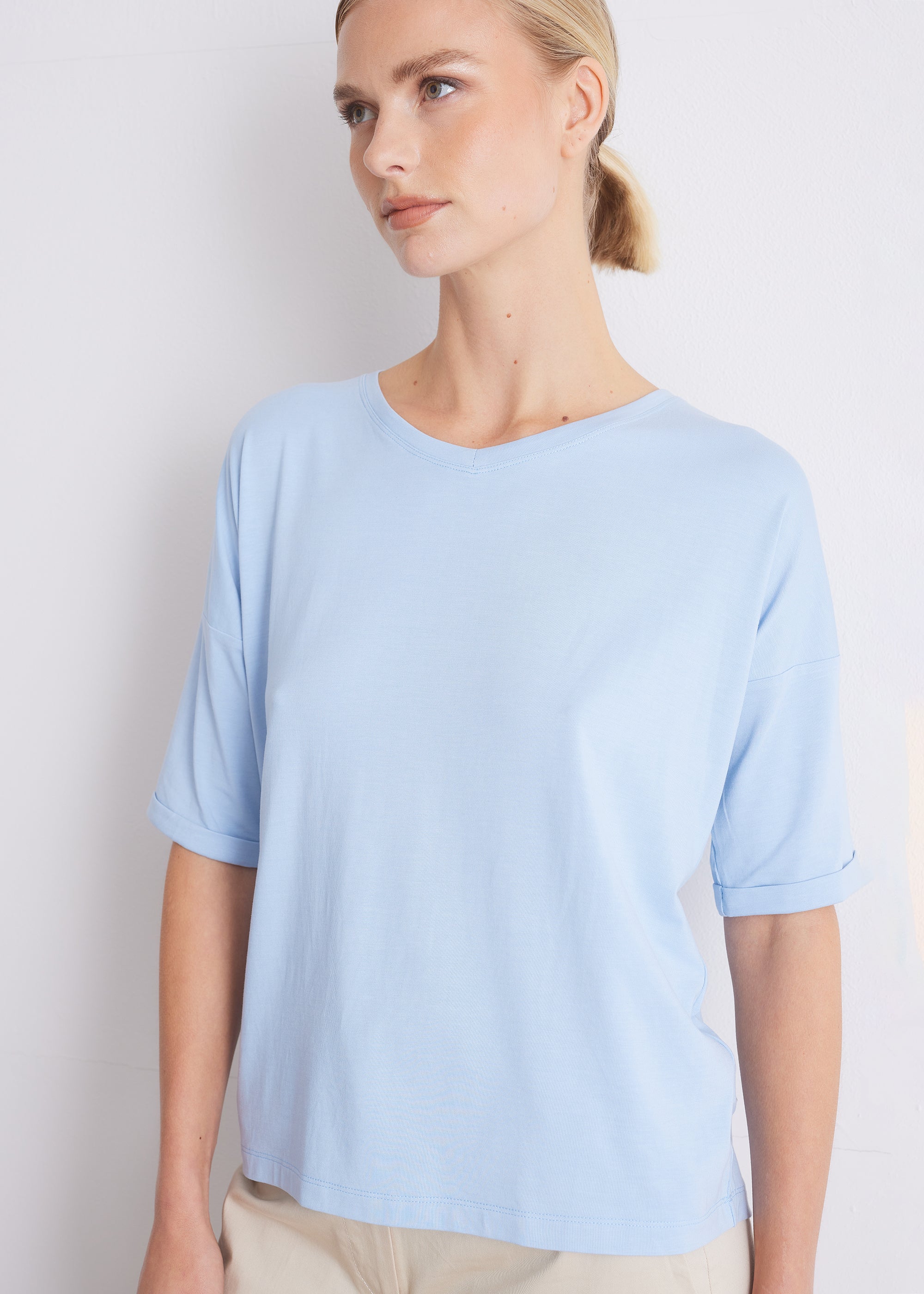 Shirt aus Viskose-Baumwoll-Mix