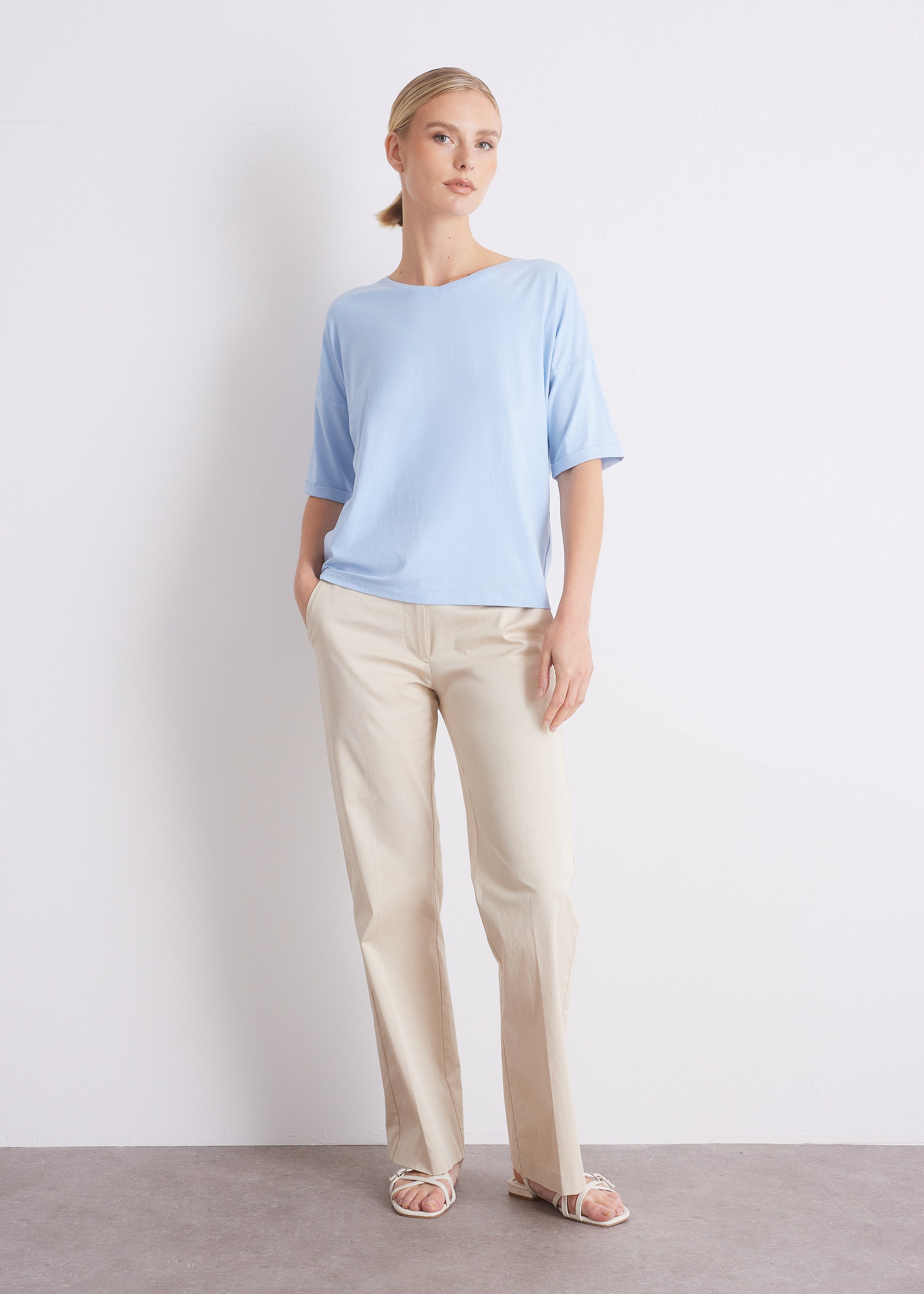 Shirt aus Viskose-Baumwoll-Mix