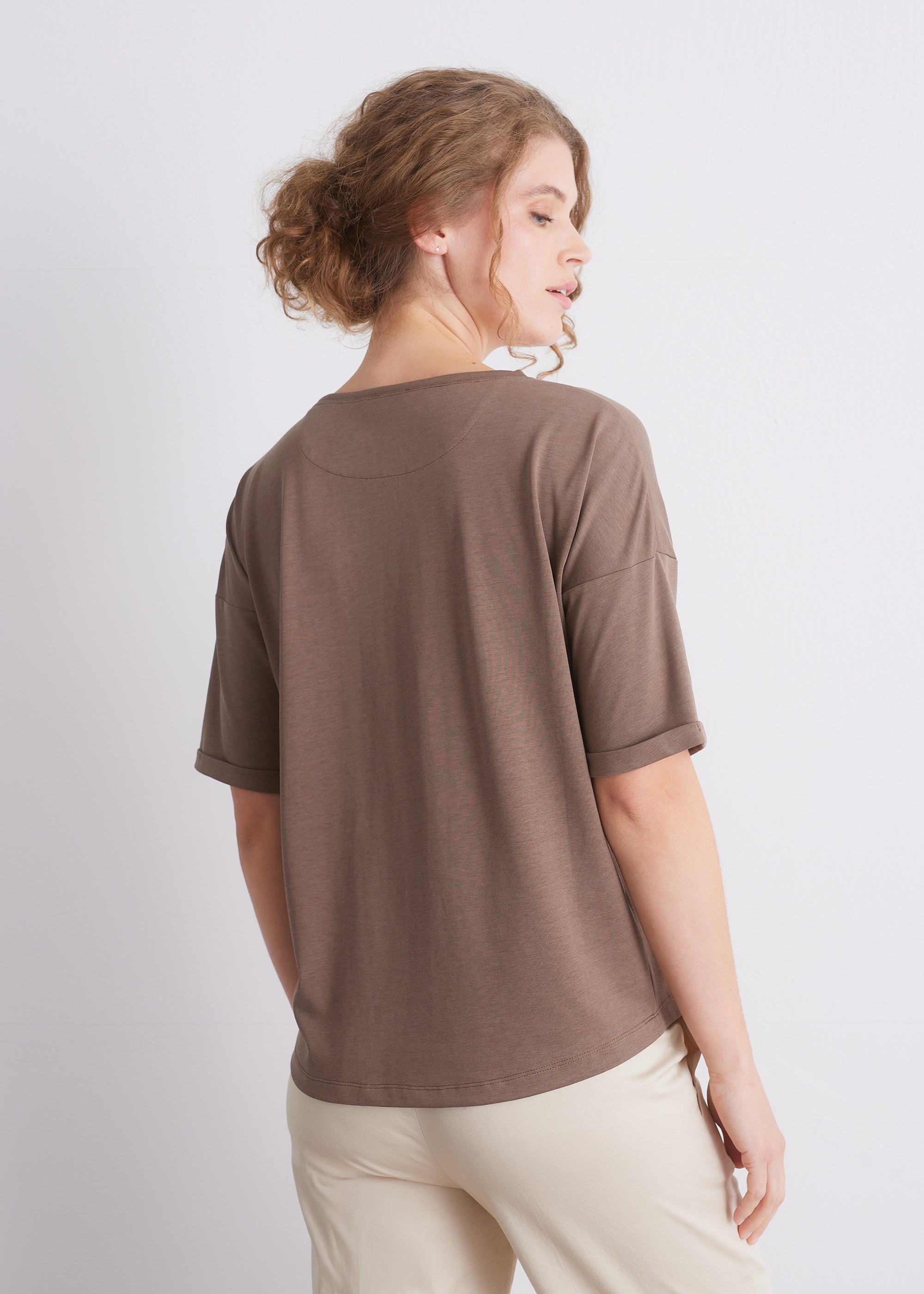 Shirt aus Viskose-Baumwoll-Mix