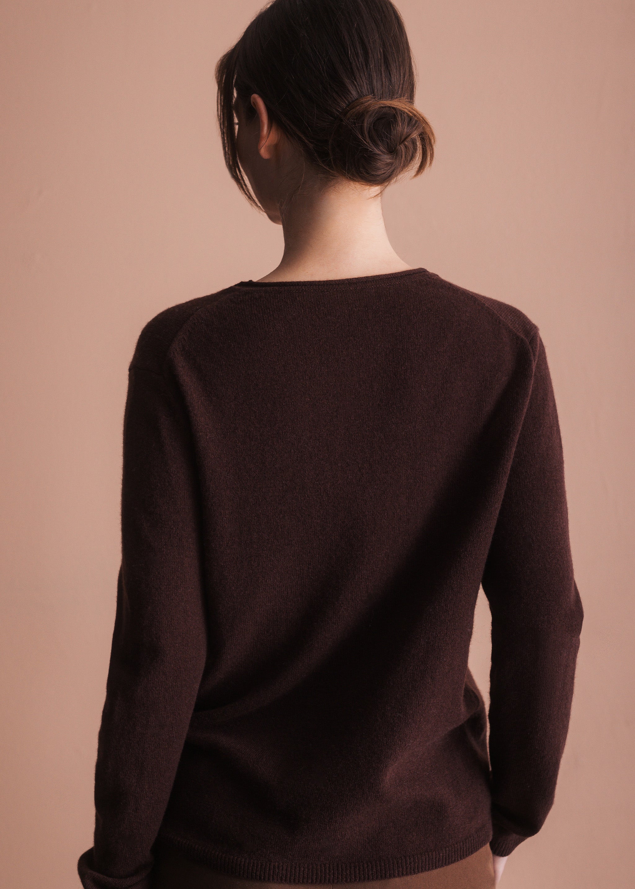 Pullover mit V-Ausschnitt aus Merinowolle