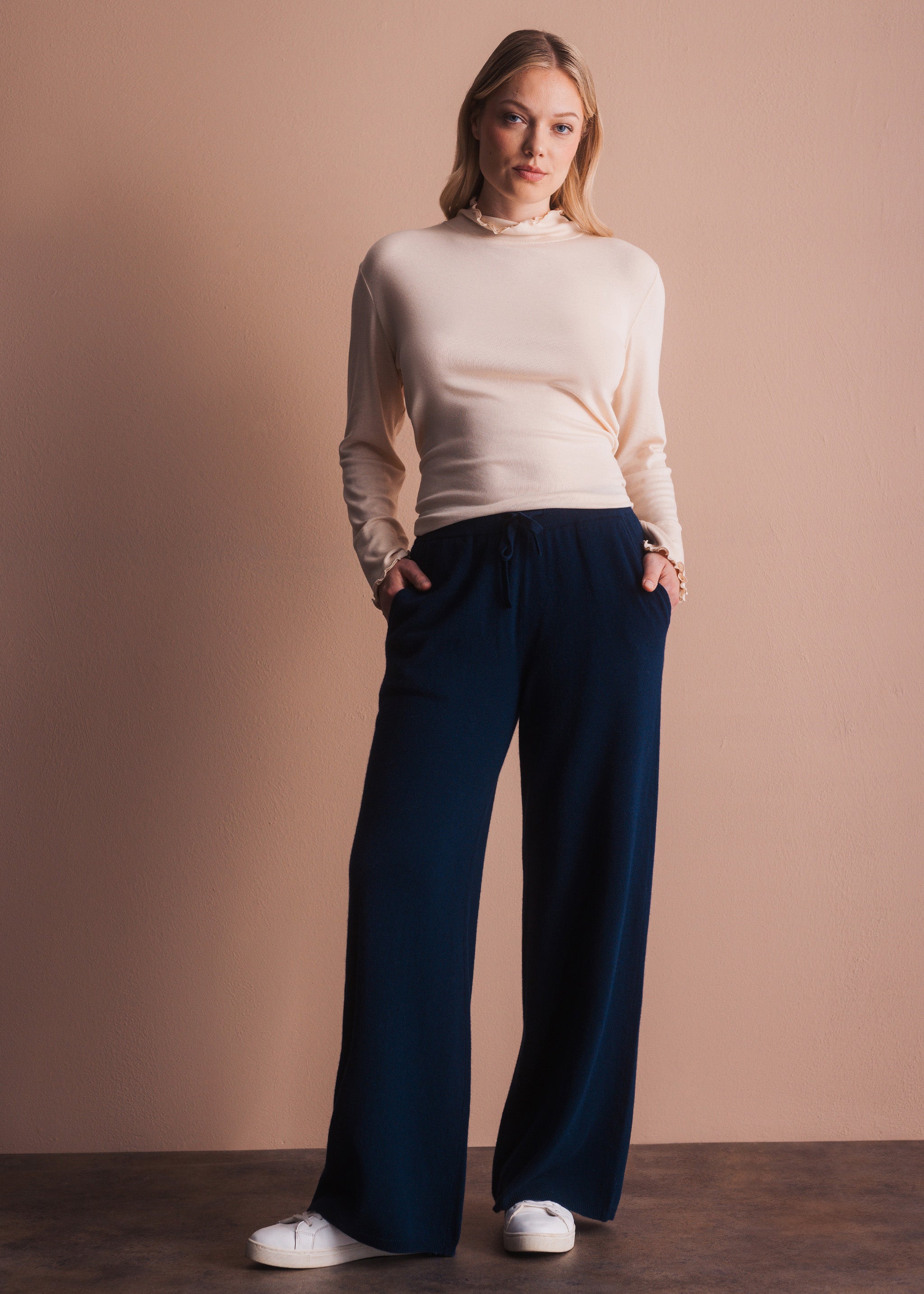 Strickhose mit Kordelzug aus Merinowolle