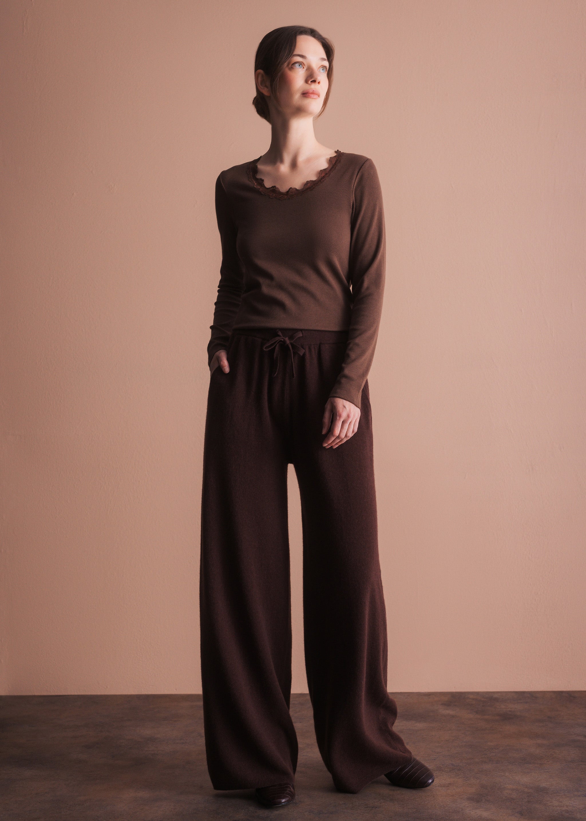 Strickhose mit Kordelzug aus Merinowolle
