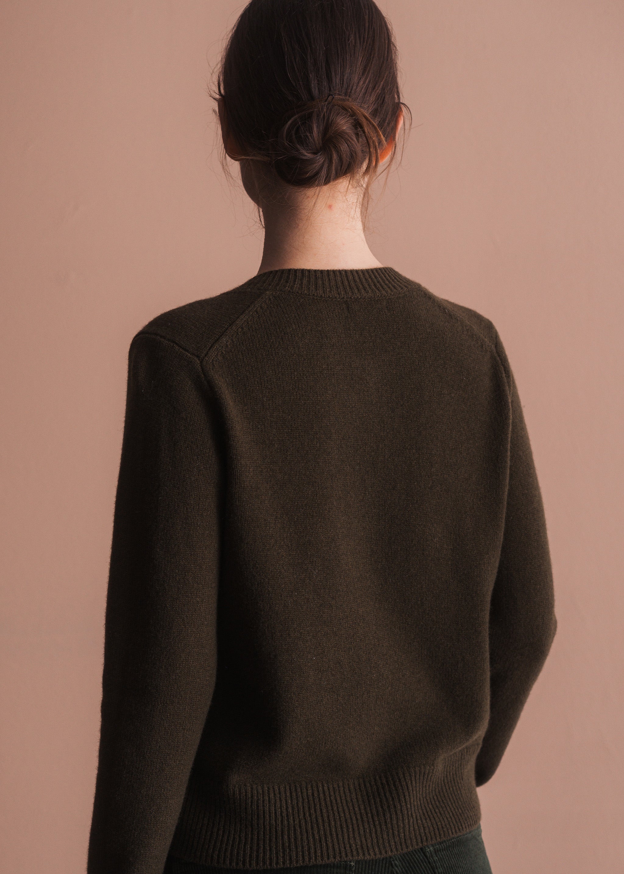 Strickjacke mit Knopfleiste aus Merinowolle