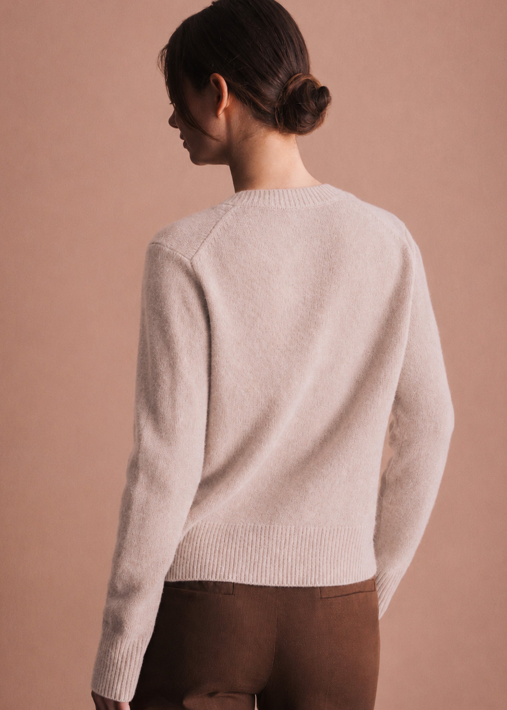 Strickjacke mit Knopfleiste aus Merinowolle