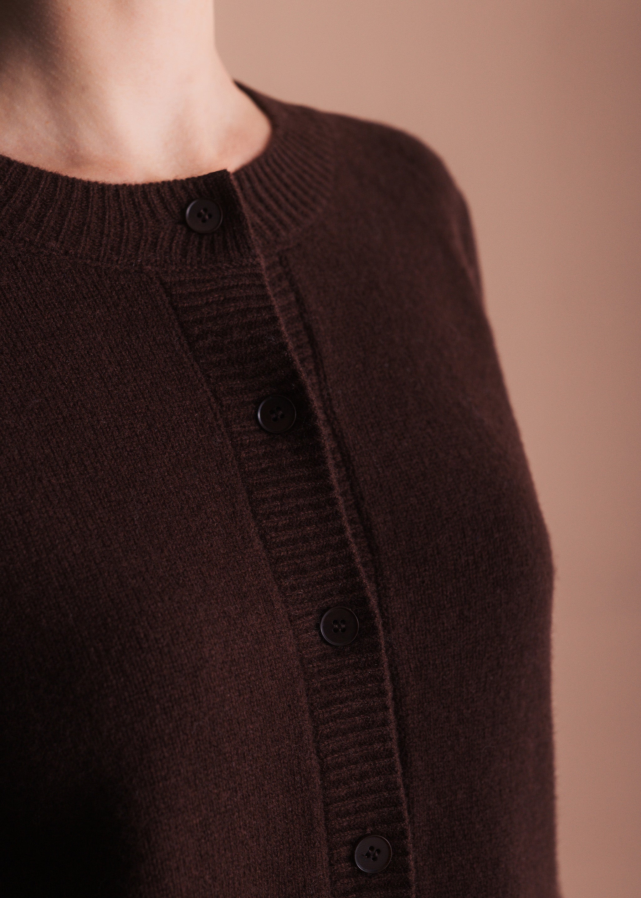 Strickjacke mit Knopfleiste aus Merinowolle