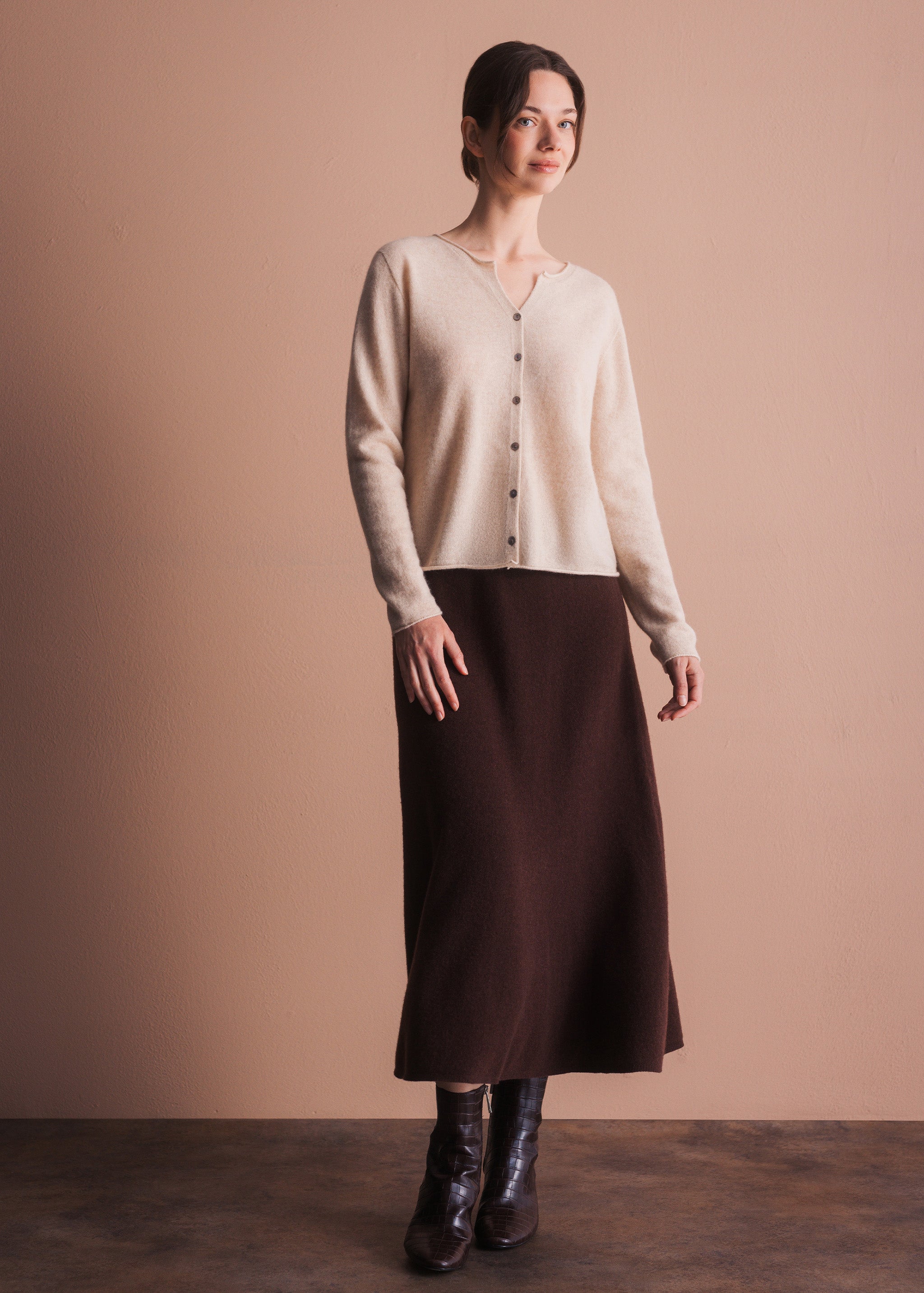 Strickjacke mit V-Ausschnitt