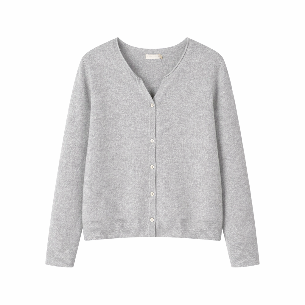 Strickjacke mit V-Ausschnitt
